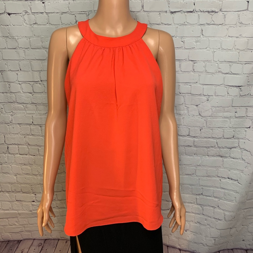 Vince Camuto Orange Sleeveless Summer business casual top size small